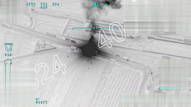 Afrin'e silah ve mühimmat taşıyan terör örgütü konvoyu vuruldu - AFRİN