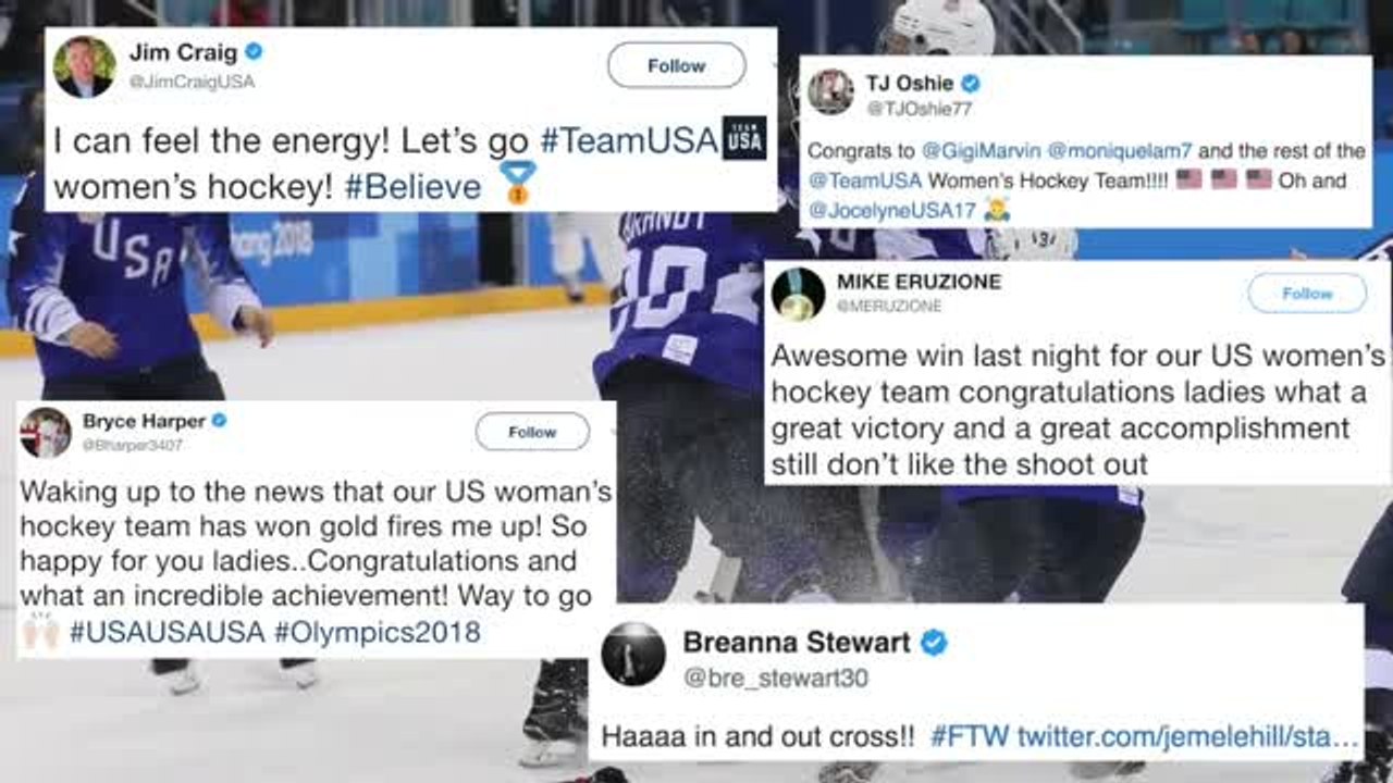 USA Women's Hockey Lights Up Social Media After Gold Medal Win
