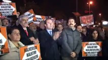Beşiktaş'ta Halkevleri yönetici ve üyelerinin gözaltına alınması protesto edildi