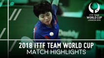 2018 Team World Cup Highlights I Zhu Yuling vs Kim Song I (Group)