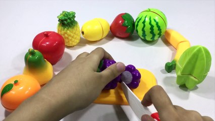 Toy Velcro Cutting - Learn Fruits & Vegetables And Toy Food For Kids