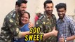 John Abraham KISSES, HUGS Fan on the Shoot of Parmanu with Diana Penty