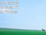 Zoyer Decorative Pillow Inserts 2 Pack  Square 18x18 Sofa Pillows  White Pillows