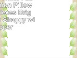 Luvfabrics White Faux Fur Cushion Pillow 18x18 2 Pieces Bright Premium Shaggy with Zipper