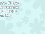 Doupoo Square Tartan Cotton Throw Pillow Case Plaids Cushion Cover 22 x 22  Pillow cover