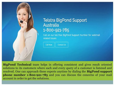 Contact Bigpond Support Number: 1800-921-785