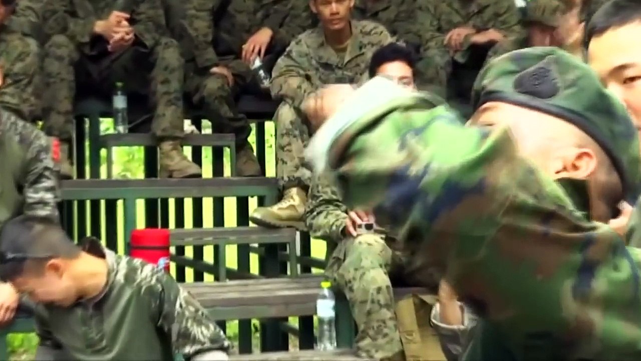 Thai, U S  and South Korean soldiers learn jungle survival skills during Cobra Gold