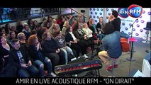 Amir interprète «On dirait» dans les studios RFM