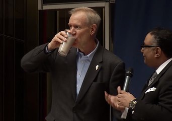 Illinois Governor Involved in Unusual Diversity Demonstration Involving Chocolate Milk