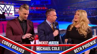 WWE Mixed Match Challenge  Nia jax Apollo Cruse vs charlotte bobby roode S01E06 HEEL