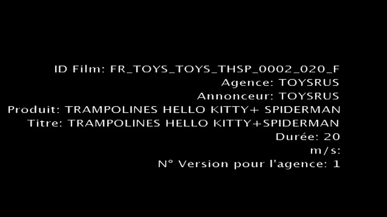 ToysRUs présente les trampoline Hello Kitty et Spiderman