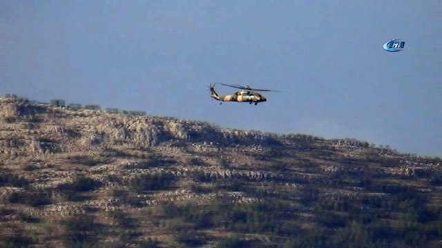 Suriye sınır hattında helikopter hareketliliği