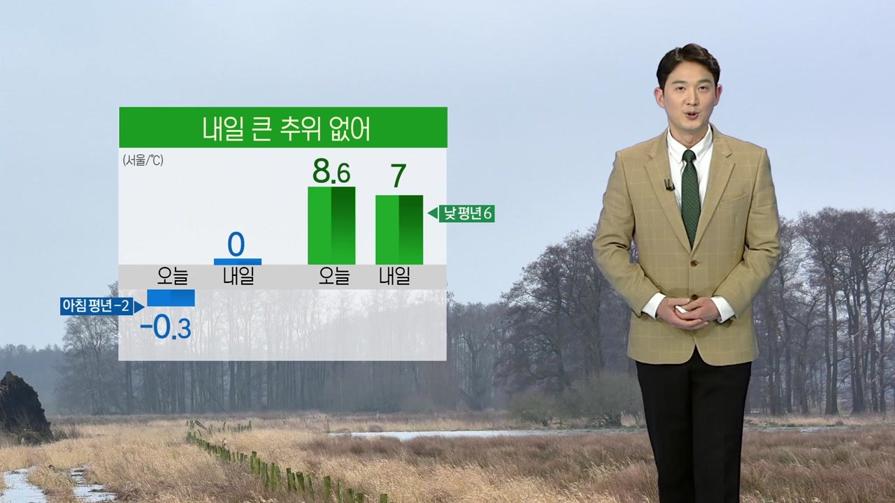 [날씨] 내일 큰 추위 없어...미세먼지 기승 / YTN