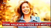 Türk halkının yüzde 58'i mutlu