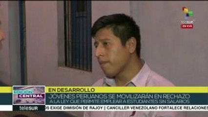 Peruanos rechazan ley que permite emplear a estudiantes sin salarios