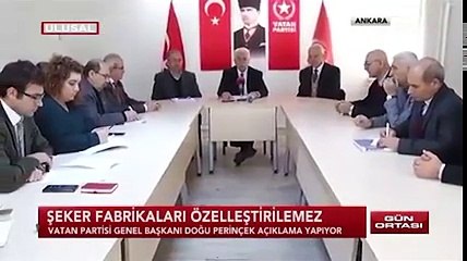 Doğu Perinçek'ten şeker fabrikalarıyla ilgili sert açıklama