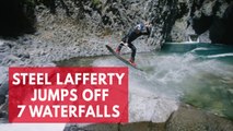 Steel Lafferty jumps off seven waterfalls in spectacular video