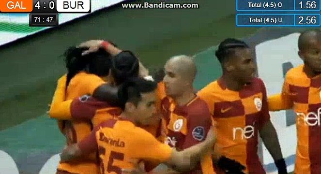 Bafetimbi Gomis second Goal HD - Galatasaray 4-0 Bursaspor 23.02.2018