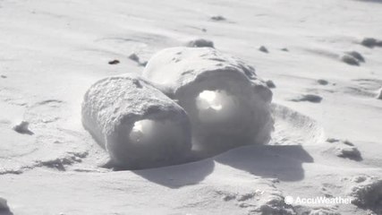 What are snow rollers and how do they form?