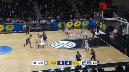 Basket - Qualifications Championnat du monde 2019 - Le super dunk d'Alain Koffi  France - Russie