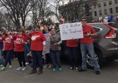 Teachers Sing 'We're Not Gonna Take It' on Return to West Virginia Capitol