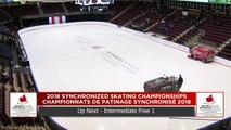 Intermédiaire – Libre #1 : Championnats de patinage synchronisé 2018 de Patinage Canada