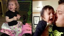 Little Girl Scared Of Birthday Present & Baby Cries Every Time Dad Kisses Him