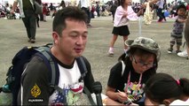 Japan: Thousands visit US air base to show support against North Korea