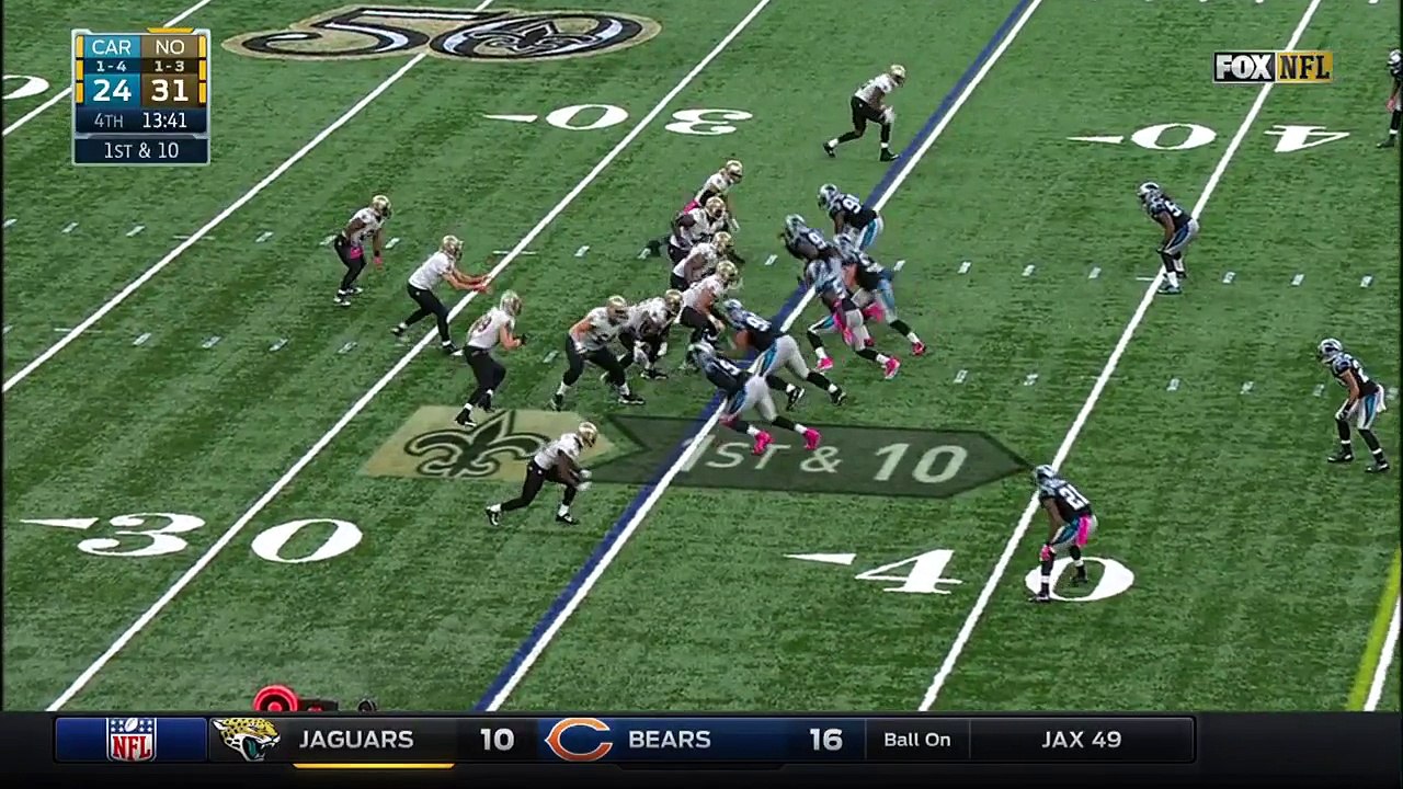 2016 - Drew Brees' overthrow is picked off by Teddy Williams