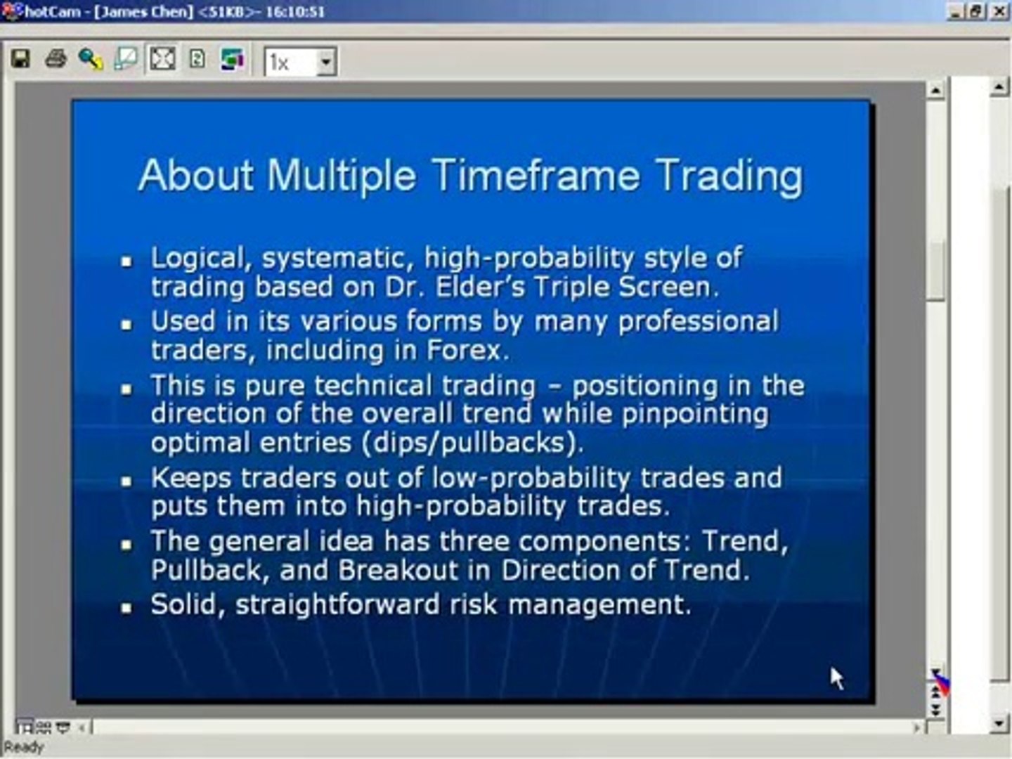 Trading In Multiple Timeframes Webinar By James Chen - 