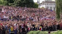 Trump criticises Russia in Poland speech