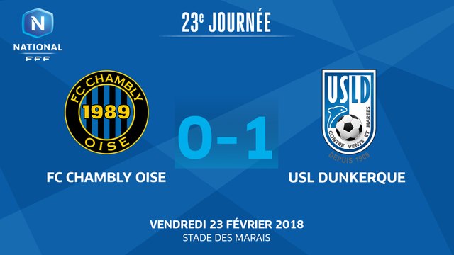 J23 : FC Chambly-Oise - USL Dunkerque (0-1), le résumé