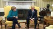 Phone-tapping claims in focus at Trump and Merkel meet