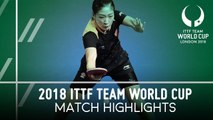 2018 Team World Cup Highlights I Liu Shiwen vs Wu Yue (1/4)