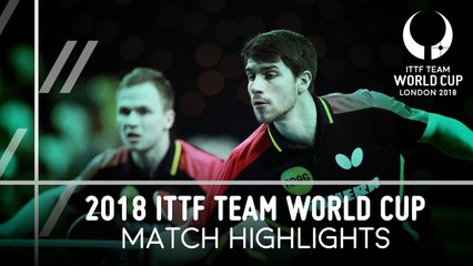 Télécharger la video: 2018 Team World Cup Highlights I Fan Zhendong/Xu Xin vs Patrick Franziska/Benedikt Duda (1/4)