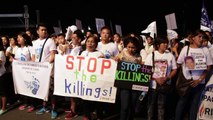 Filipino Catholics protest divorce laws and Duterte's drug war