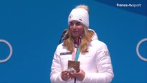 JO 2018 : Snowboard - Slalom géant parallèle Femmes. La cérémonie des médailles