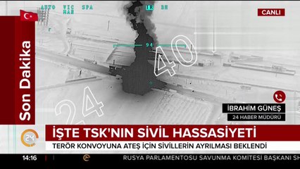 TSK, mühimmat konvoyunu sivillerden ayırıp vurdu