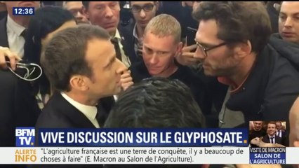 “Vous m’avez sifflé dans le dos”: échange houleux entre Macron et les agriculteurs