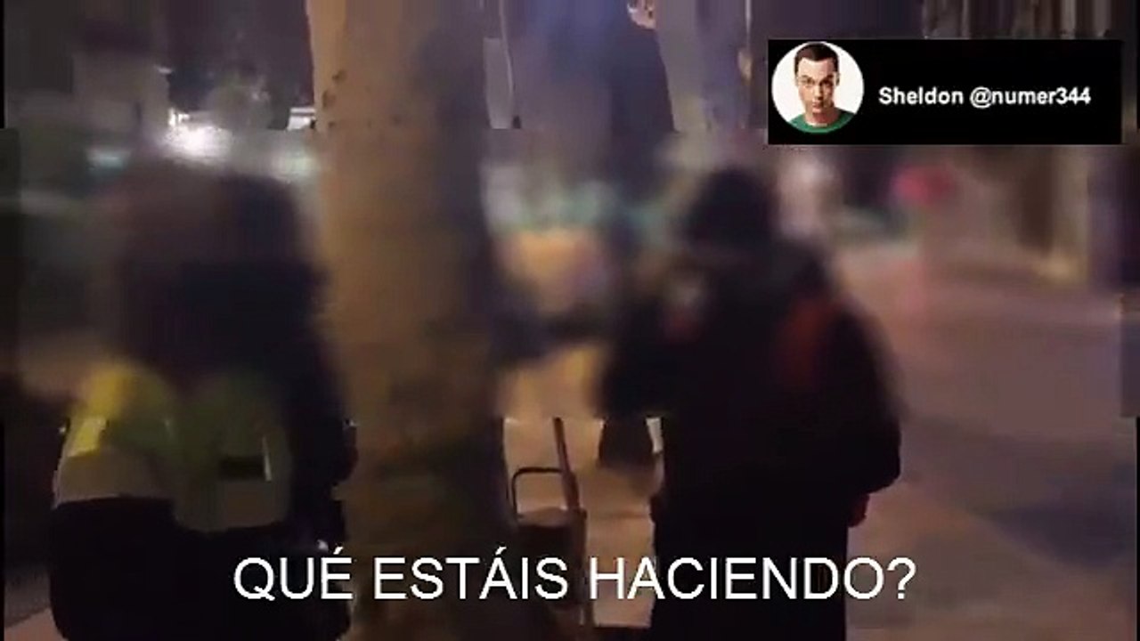 Curiosa intervención de una Mossa sobre lazos amarillos en Areyns