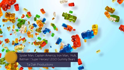 SPIDERMAN, CAPTAIN AMERICA, IRONMAN, HULK, BATMAN ! Super Heroes LEGO Gummy Bears