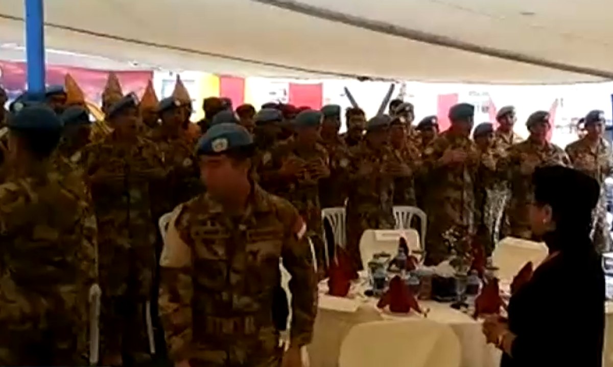 Menlu Retno Temui Pasukan TNI yang Bertugas di Lebanon