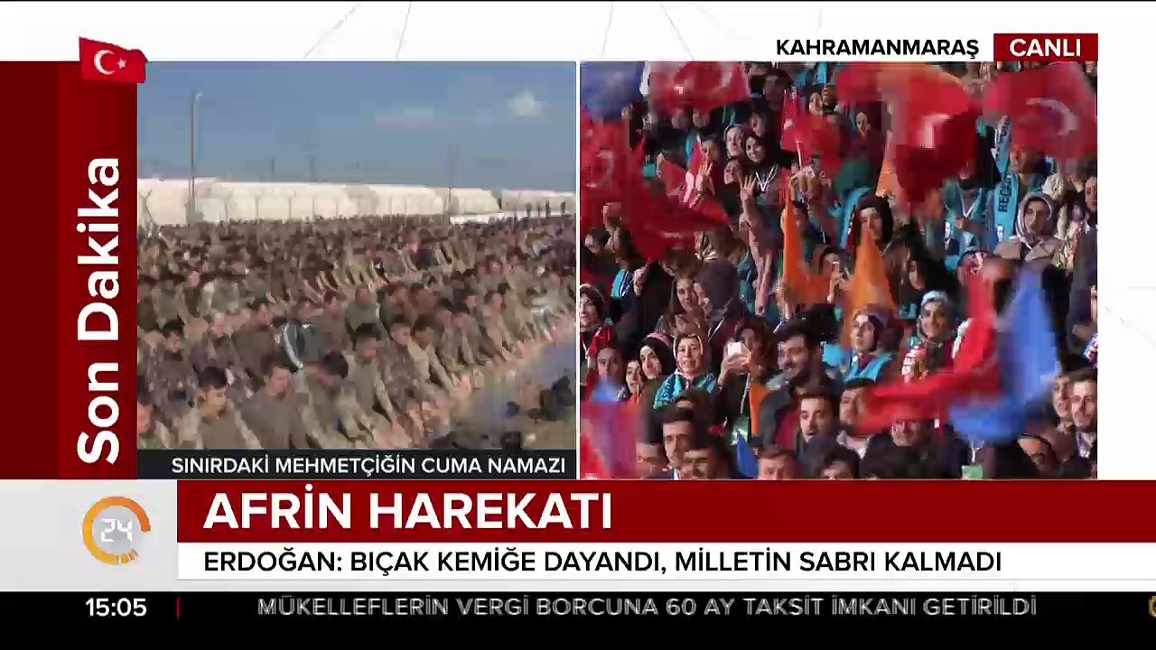 Cumhurbaşkanı Erdoğan: Sefer emri olanlar Afrin'e gitmeye hazır olsunlar