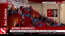 Cumhurbaşkanı Erdoğan, bordo bereli bir kız çocuğunu sahneye çağırarak alnından öptü