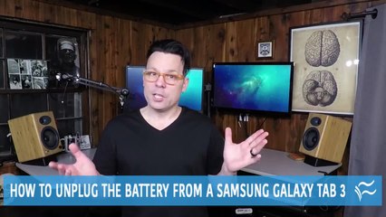 How to unplug the battery from a Samsung Galaxy Tab 3