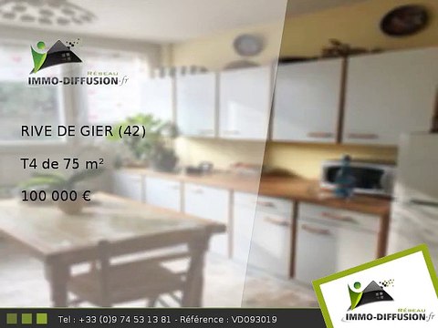 T4 A vendre Rive de gier 75m2 - 100 000 Euros
