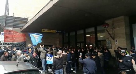 Tifosi biancocelesti a Termini