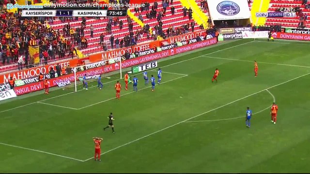 Deniz Turuc Goal HD - Kayserispor 2 - 1 Kasimpasa - 24.02.2018 (Full Replay)