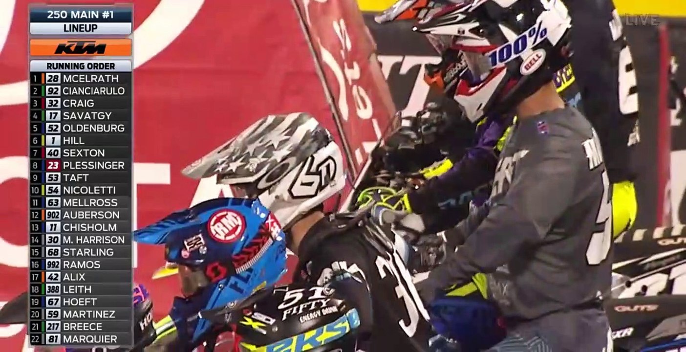 AMA Supercross 2018 Rd 3 Anaheim 2 - 250 WEST Main Event 1 (from 3) HD 720p - part 1 (Monster Energy SX, round 3 for 250 WEST part 1, California) Main event/part 1 of 3