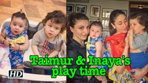 Taimur & Inaya enjoy play time with mommies